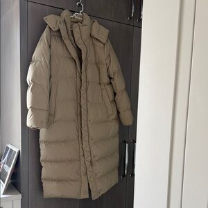 lululemon athletica Long Taupe Puffer Coat